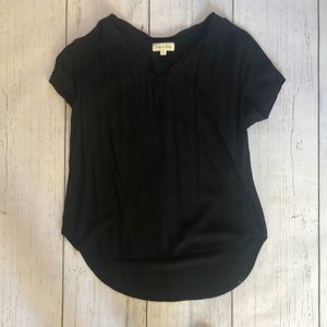 Cloth and Stone black V-neck blouse